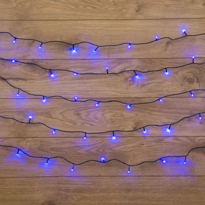 Гирлянда Твинкл Лайт 15 м, темно-зеленый ПВХ, 120 LED, синий