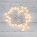 Гирлянда светодиодная Шишки 5 м, 30 LED, прозрачный ПВХ с контроллером, свечение тёплый белый
