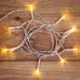 Гирлянда светодиодная универсальная 10 LED, 1,2 м, прозрачный ПВХ, теплое белое свечение, батарейки 2хАА