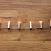 Гирлянда свечи 10 м, темно-зеленый ПВХ, 50 LED тёплый белый