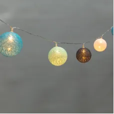 Фонарики Тайские северное сияние 3,5 м, прозрачный ПВХ, 20 LED, тёплый белый