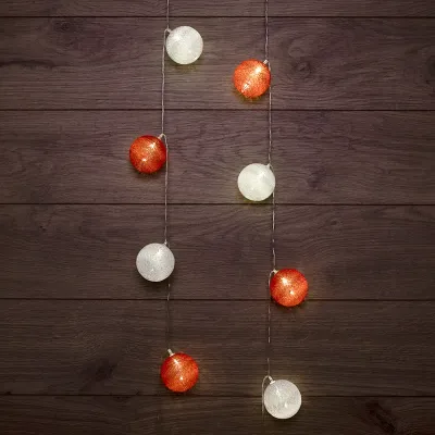 Фонарики тайские Магия 3,5 м, прозрачный ПВХ, 20 LED, теплый белый, питание 2 х АА батарейки не в комплекте