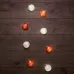 Фонарики тайские Магия 3,5 м, прозрачный ПВХ, 20 LED, теплый белый, питание 2 х АА батарейки не в комплекте