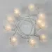 Гирлянда светодиодная Шишки 1,5 м, 10 LED, прозрачный ПВХ, свечение теплый белый, 2 х АА батарейки не в комплекте