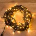 Гирлянда Твинкл Лайт 20 м, 200 LED ТЕПЛЫЙ БЕЛЫЙ, черный ПВХ, IP65, динамика, 230В соединяется NEON-NIGHT (нужен контроллер 217-204)