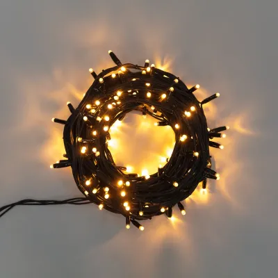 Гирлянда Твинкл Лайт 20 м, 240 LED ТЕПЛЫЙ БЕЛЫЙ, черный Каучук, IP67, динамика, 230В не соединяется NEON-NIGHT (нужен контроллер 217-204)