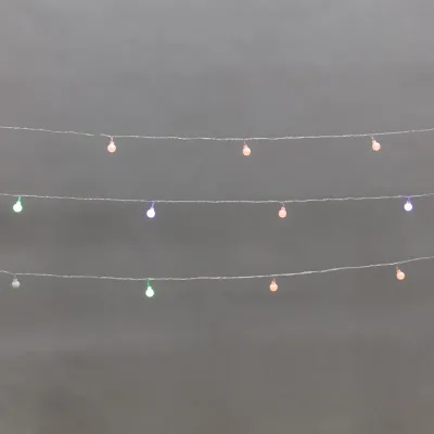 Гирлянда светодиодная Шарики 5 м 20LED IP20 прозрачный провод свечение мульти RG/RB контроллер 8 режимов 230 В