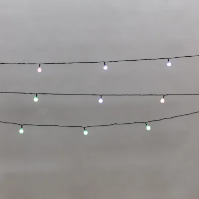 Гирлянда светодиодная Шарики 5 м 20LED IP20 зеленый провод свечение мульти RG/RB мигание 230 В