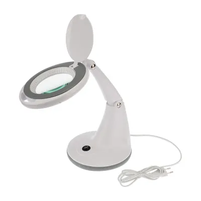 Лупа настольная 3D+12D 48 LED, белая