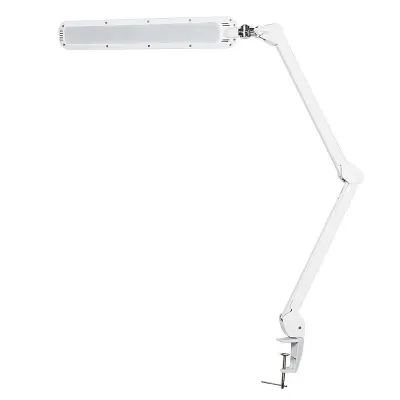 Лампа настольная бестен на струбцине ЭКО-свет 90 SMD LED сенсорный диммер белая