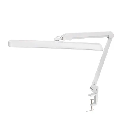 Лампа настольная бестеневая, струбцина, ECO light, 324 SMD LED с диммером, теплый/холодный цвет свечения, белая
