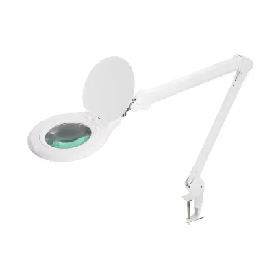 Лупа на струбцине, круглая, 5D, 72 SMD, d-152мм, белая
