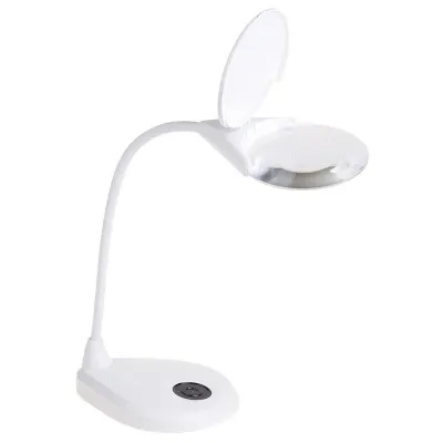 Лупа настольная 3D с подсветкой 3 LED, сенсорная регулировка яркости, Эксперт, диаметр 125мм