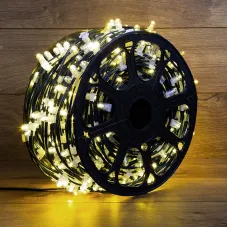 Гирлянда LED Clip Light 12V шаг 150 мм, диодов тёплый белый, Flashing белый