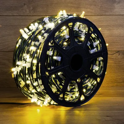 Гирлянда LED Clip Light 12V шаг 150 мм, диодов тёплый белый, Flashing белый