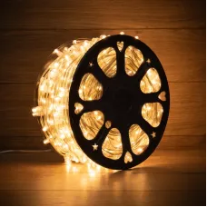 Гирлянда LED клип-лайт 12 V, прозрачный ПВХ, 150 мм, диодов тёплый белый, Flashing белый