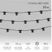 Гирлянда Belt-Light 2 жилы шаг 20 см патроны e27 влагостойкая IP65
