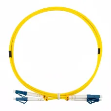 Патч-корд оптический одномодовый (SM) 9/125 OS2 LC/UPC–LC/UPC 3мм дуплекс LSZH 1м желтый