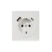 Розетка ROUND одинарная с/з скрытой установки з/ш 16А с USB A+C быстрой зарядки 5В/3А механизм перламутр Розетка ROUND одинарная с/з скрытой установки з/ш 16А с USB A+C быстрой зарядки 5В/3А механизм перламутр