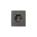 Розетка ROUND одинарная с/з скрытой установки з/ш 16А с USB A+C быстрой зарядки 5В/3А механизм титан