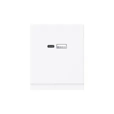 Розетка SETE USB-A+Type-C 3А с функцией быстрой зарядки жемчуг IP20/IP44
