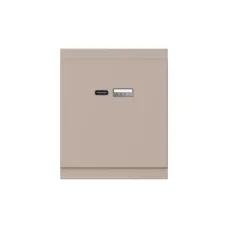 Розетка SETE USB-A+Type-C 3А с функцией быстрой зарядки кашемир IP20/IP44