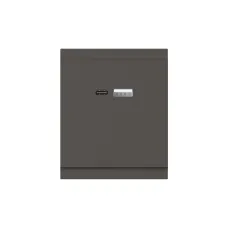 Розетка SETE USB-A+Type-C 3А с функцией быстрой зарядки графит IP20/IP44
