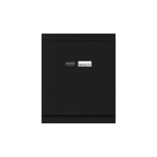 Розетка SETE USB-A+Type-C 3А с функцией быстрой зарядки антрацит IP20/IP44