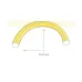 Лента герметичная MOONLIGHT-TOP-A336-D25мм 24V Warm2300 360deg 14.4 W/m, IP65, 2835, 5м, wire x1 вывод кабеля прямой