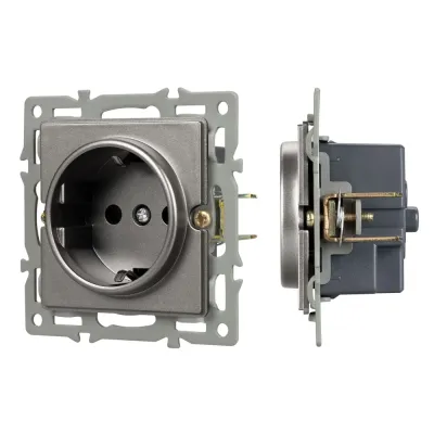 Механизм электрической розетки SCT-GP-MEU-PL-GR 250V, 16A