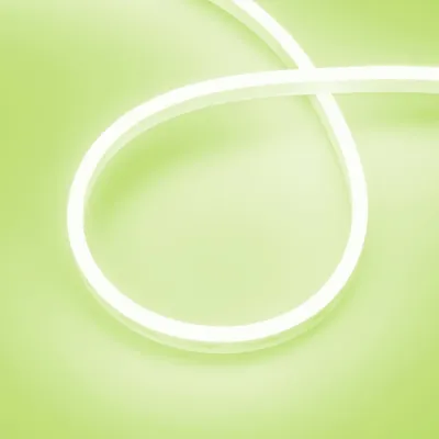 Лента герметичная AURORA-PS-A120-12x6мм 24V Lemon (10 W/m, IP65, 2835, 5м) (Силикон)