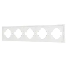 Рамка пластиковая FRM-TENDO-SFPL-5-WH, Белый, 5 постов