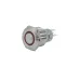 Выключатель кнопочный GQ22-L-11E/R/220V/S, красный, металл, 1C1NO1NC, цилиндр с подсветкой 220В AC/DC, d22мм, IP65  (ЭТ)