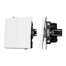 Механизм выключателя двухклавишный непроходной SWT-TENDO-MK02-PL-WH 230V, 10A, Белый, 1 пост