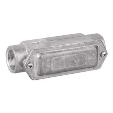 Коробка протяжная алюминиевая, 2 ввода 180?, М32х1,5 ,IP55, 146х45х57мм