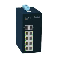 Коммутатор промышленный управляемый L2 8 портов 10/100/1000Base-TX 2 порта 100/1000Base-X SFP консольный порт RS232 RJ45 12-24VDC резервированное питание STEZ3208-2GSFP