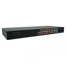 Коммутатор управляемый 16x1Гбит/с (RJ45 с PoE+,PoE++), 4x1Гбит/с (SFP) 240Вт