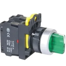 Переключатель с подсветкой с фиксацией la115-a5-11xd/g зеленый led 220в