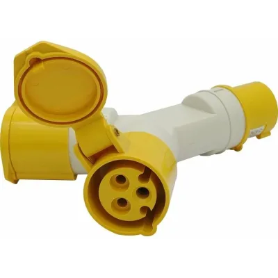 Розетка двухлучевая am-1012-4 16a 220в 2p+e ip44