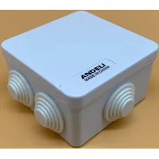 Коробка распределительная с крышкой 85x85x50 на 8 входов ip55