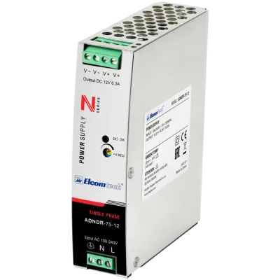 Источник питания на DIN рейку  AC/DC 75,6W вход 100-240V,выход 12V 6,3A AD