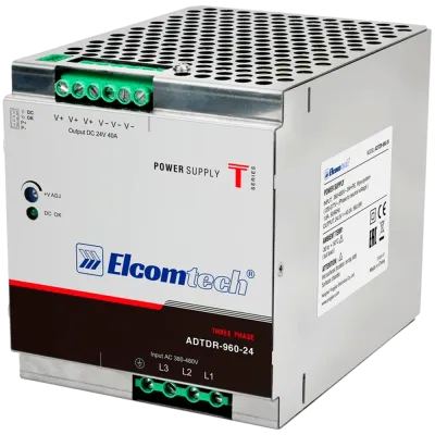 Источник питания на DIN рейку  AC/DC 960W вход 340-550V,выход 24V 40A AD