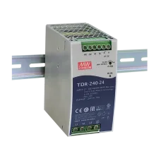 Блок питания AC-DC, 240Вт, ККМ, 3-х фазный, вход 340-550В AC, 47-63,480-780В DC, выход 24В,10A, рег. вых 24-28В, в кожухе на DIN-рейку