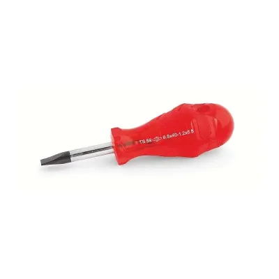 Отвертка укороченная с прямым шлицем (Slotted), рукоятка из ацетата целлюлозы, 1.0x5.5x40 KRAFT