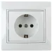 Розетка Intro Plano 1Э-206-01 с заземлением 2P+E Schuko со шторками, 16А-250В, СУ, без лапок, белый Розетка Intro Plano 1Э-206-01 с заземлением 2P+E Schuko со шторками, 16А-250В, СУ, без лапок, белый