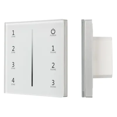 Панель SMART-P34-DIM-IN White 230V, 0-10V, Sens, 2.4G ARL, IP20 пластик, 5 лет