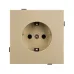Механизм электрической розетки SCT-TENDO-MEU1-SFPL-GD 230V, 16A, Золото светлое, 1 пост