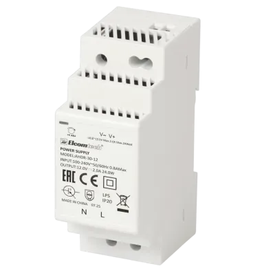 Блок питания на DIN рейку AC/DC 24W вход 100-240V,выход 12V 2A A