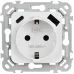 FLITE Розетка 1-местная с заземлением с защитными шторками 16А с USB A+C 20Вт безвинтовое крепление РСЮшс11-1-ФлБ белый