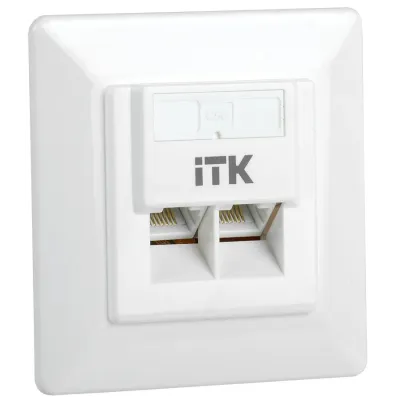 Внутренняя информационная розетка RJ45 кат.5E UTP 2 порта